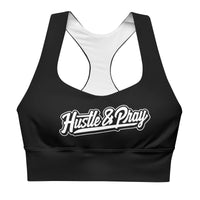 Hustle & Pray III Sports Bra - Black