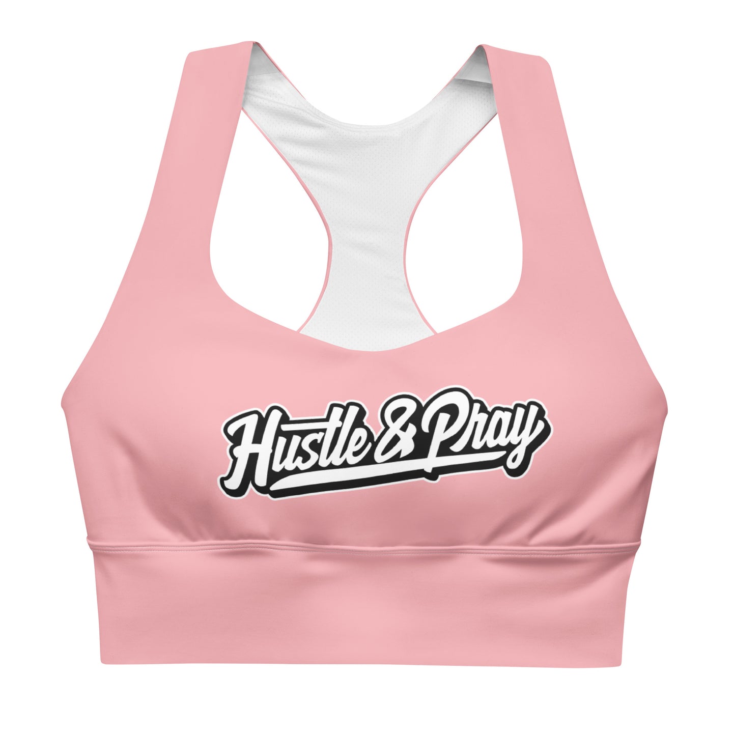 Hustle & Pray III Sports Bra - Pink